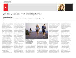 ¿Qué es y cómo se mide el metabolismo?