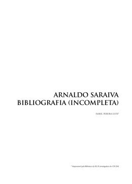 Arnaldo Saraiva : bibliografia (incompleta)