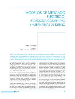 modelos de mercado eléctrico. paradigma competitivo y alternativas