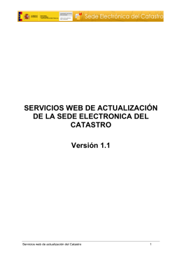 Servicios web de actualizacion del catastro