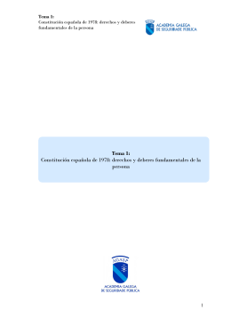 Tema 1: Constitución española de 1978: derechos y deberes