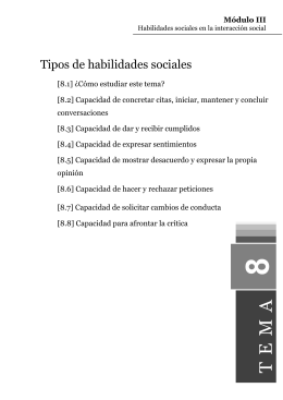 Tipos de habilidades sociales