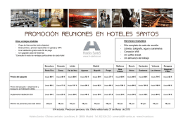 Hoteles Santos · Oficinas centrales · Juan Bravo, 8 · 28006 Madrid