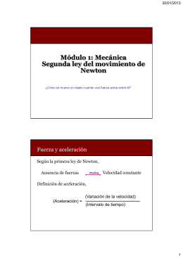 Segunda ley de Newton