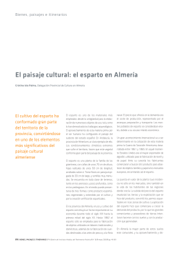 El paisaje cultural: el esparto en Almería