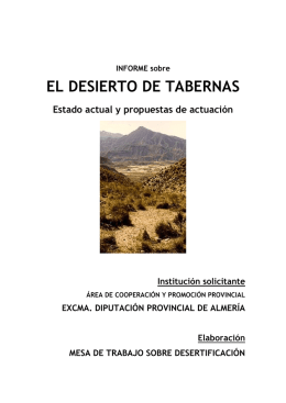 el desierto de tabernas - Diputación Provincial de Almería