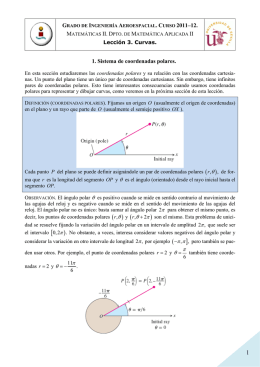 Leccion 3. 1. Sistema de coordenadas polares