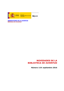 Novedades de la Biblioteca de Juventud, septiembre 2016