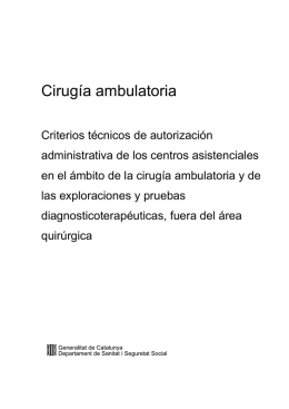 Cirugía ambulatoria