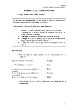 ELEMENTOS DE LA COMUNICACIÓN