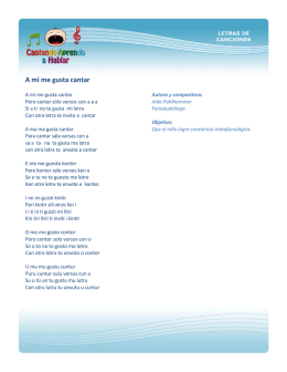 A mi me gusta cantar - Cantando Aprendo a Hablar