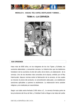 tema 4.- la cerveza - Escuela Española de Cata