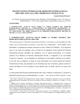 instituciones generales de derecho internacional privado