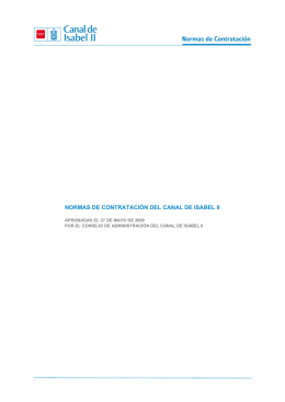 Normas de contratación del Canal de Isabel II