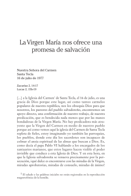 La Virgen María nos ofrece una promesa de salvación