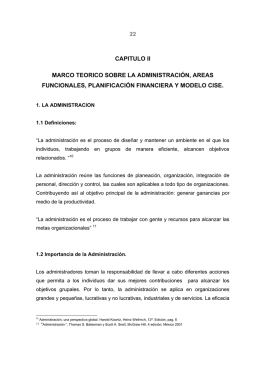 CAPITULO II MARCO TEORICO SOBRE LA ADMINISTRACIÓN
