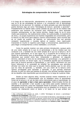 Estrategias de comprensión de la lectura