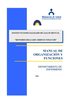 MANUAL DE ORGANIZACIÓN Y FUNCIONES