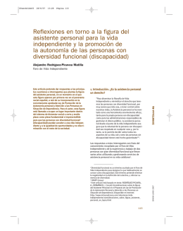 Reflexiones en torno a la figura del asistente personal para la vida