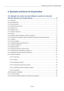 Ejemplo de control de obra (Desde el punto de vista del Jefe