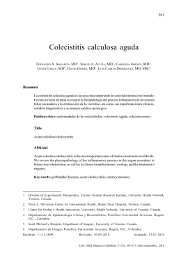Colecistitis calculosa aguda - Pontificia Universidad Javeriana