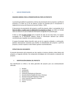 Anexo 3 – Esquema de Presentación de Documento de Proyecto