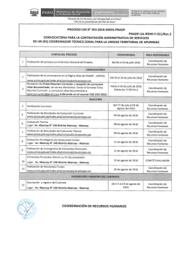 Page 1 --- "... - Prograrma Naciona de Apoyo PER U Ministerio de