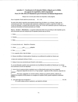 Cuestionario de Evaluación Médico obligado por la OSHA