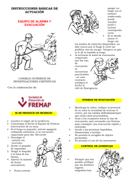 instrucciones básicas de actuación equipo de alarma y evacuación