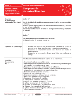 Comprensión de textos literarios - objetos cier-sur