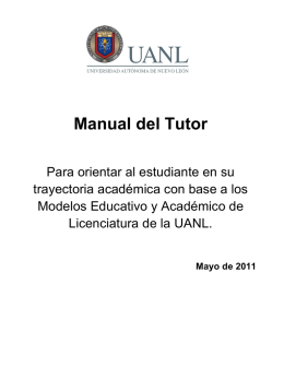 Manual del Tutor - Universidad Autónoma de Nuevo León