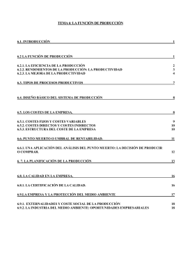 TEMA 6: LA FUNCIÓN DE PRODUCCIÓN