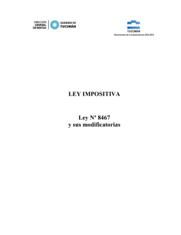 Ley Impositiva - Dirección General de Rentas