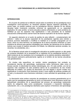 PARADIGMAS DE INVESTIGACIÓN EDUCATIVA