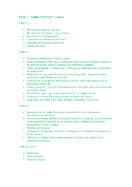 TEMA 2: VIBRACIONES Y ONDAS PARTE 1 • Movimiento periódico