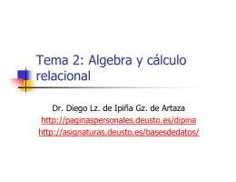 Tema 2: Algebra y cálculo relacional