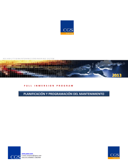 FIP Programa Planificación y Programación del Mantenimiento 2013