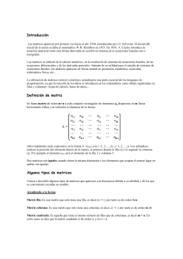 Apuntes de matrices - Recursos de Matemáticas en Internet