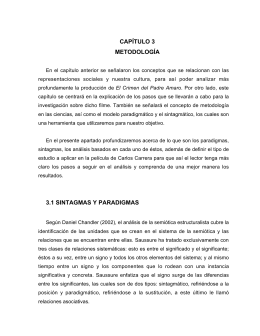Sintagma y paradigma - Páginas Personales UNAM