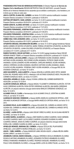 POSESIONES EFECTIVAS DE HERENCIAS