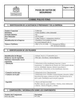 Cobre polvo fino