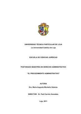UNIVERSIDAD TÉCNICA PARTICULAR DE LOJA La Universidad