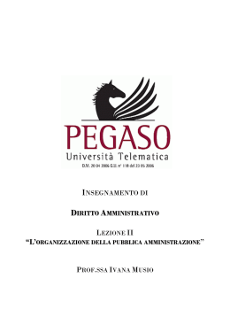 diritto amministrativo - Università Telematica Pegaso