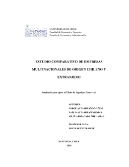 TESIS: Estudio Comparativo de Empresas Multinacionales de