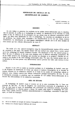 minerales de arcilla en el archipielago de jambeli