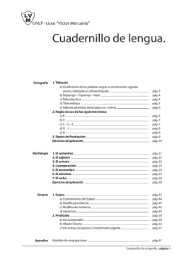 Cuadernillo de lengua. - Liceo Victor Mercante