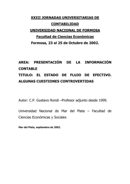 El estado de flujo efectivo - Facultad de Ciencias Económicas y
