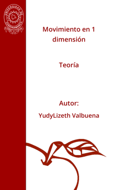 Movimiento en 1 dimensión Teoría Autor