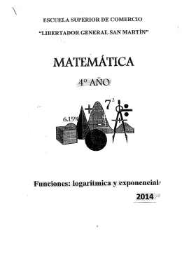 Funciones: logarítmica y exponencial