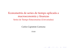 Econometría de series de tiempo aplicada a macroeconomía y